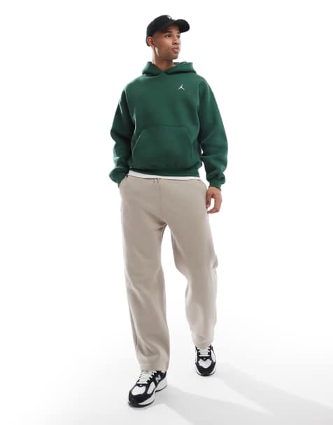 Hollister – Weit geschnittene Jogginghose in Beige mit Kontrastnähten - view 1