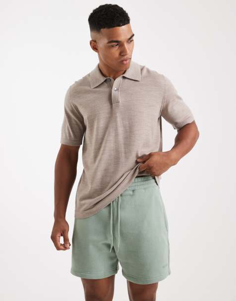 Hollister – Weite, knielange Shorts in Khaki - view 1