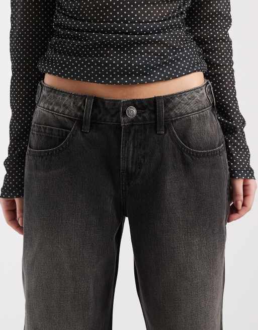 Hollister – Weite, verstellbare Jeans in Schwarz mit niedrigem Bund, 5 von 5
