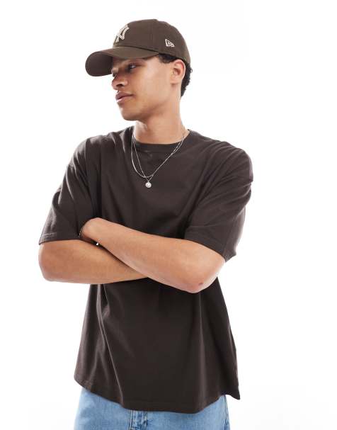 Hollister – Weites T-Shirt in Braun - view 1