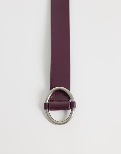 Hollister wide belt in burgundy, 2 of 3