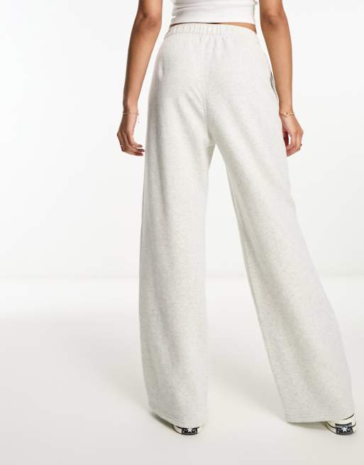Hollister wide leg joggers in grey ASOS