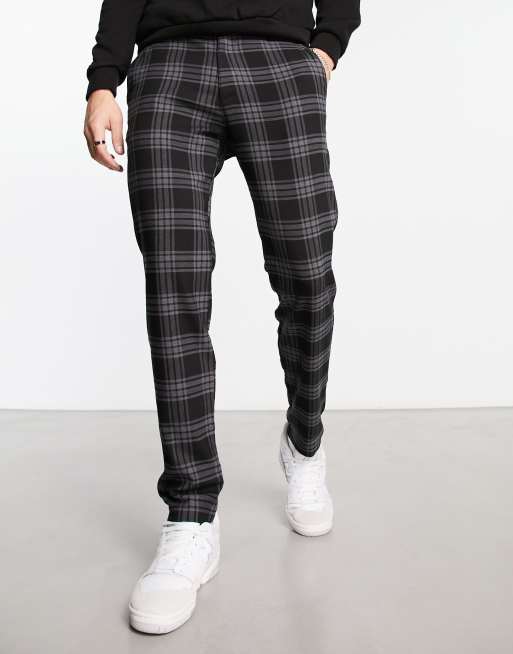 Checked chino trousers store