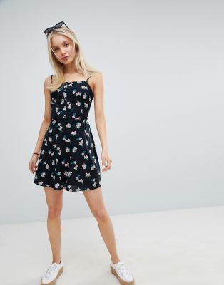 Hollister Woven Black Floral Dress | ASOS