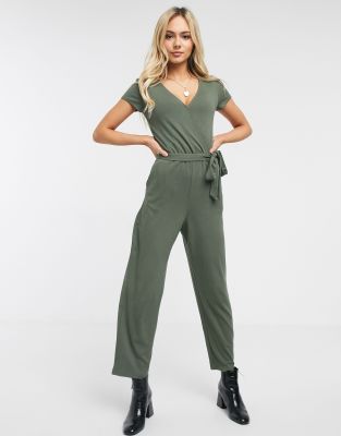 hollister crop wide leg jumpsuit