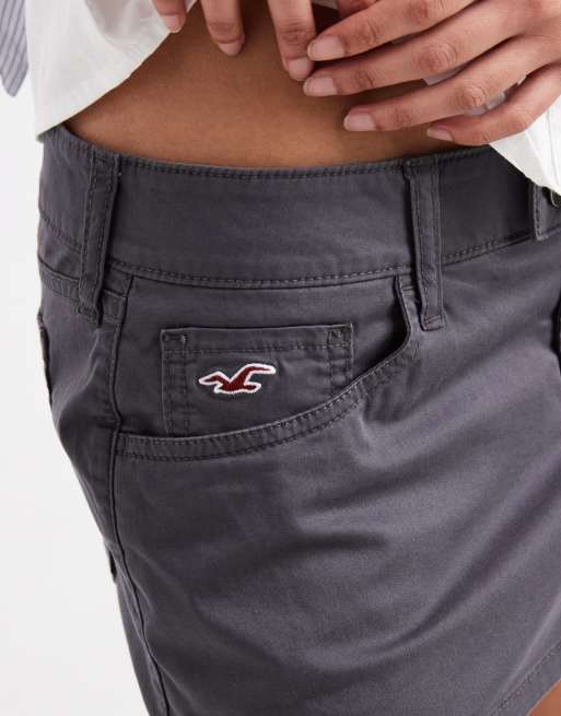 Hollister y2k low rise micro skort in black, 3 of 5