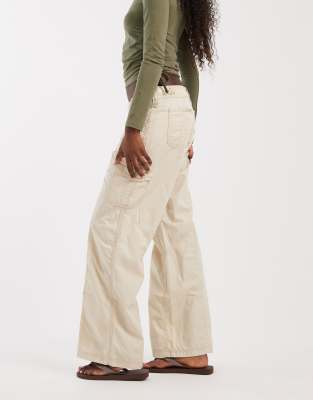 Hollister Y2k Low Rise Wide Leg Pants With Pocket Detail In Multi