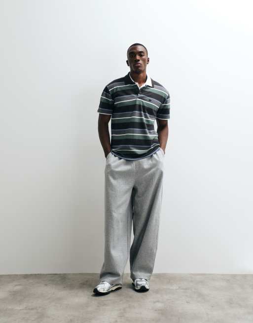 Hollister y2k short sleeve polo in blue and black stripes, 2 of 5