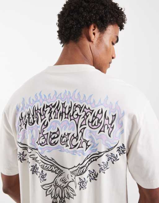 Hollister y2k surf back graphic t-shirt in white, 3 of 5