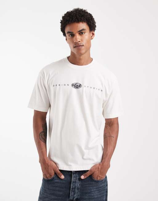 Hollister y2k surf back graphic t-shirt in white, 5 of 5