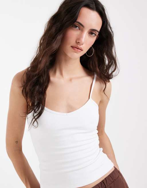 Hollister y2k tank top in white