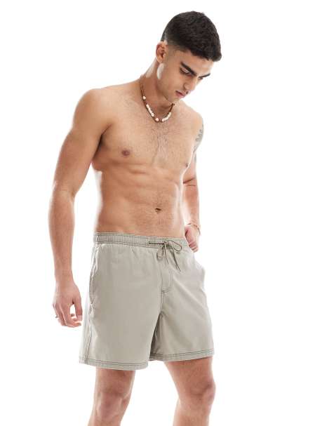 Hollister - Y2K zwemshort in kaki - view 1