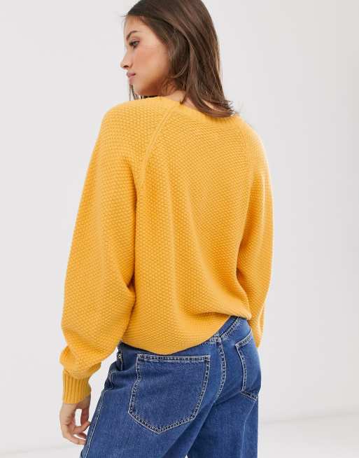 Hollister mustard sweater sale