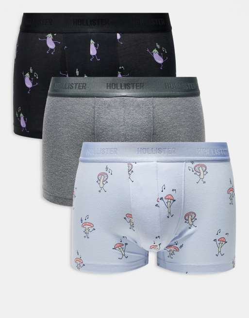 Hollister – Zestaw 3 par bokserek w różnych kolorach