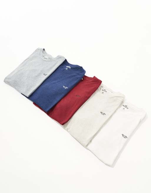 Hollister – Zestaw 5 T-shirtów w różnych kolorach