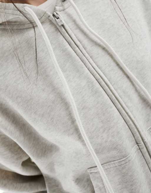 Hollister zip hoodie in light grey