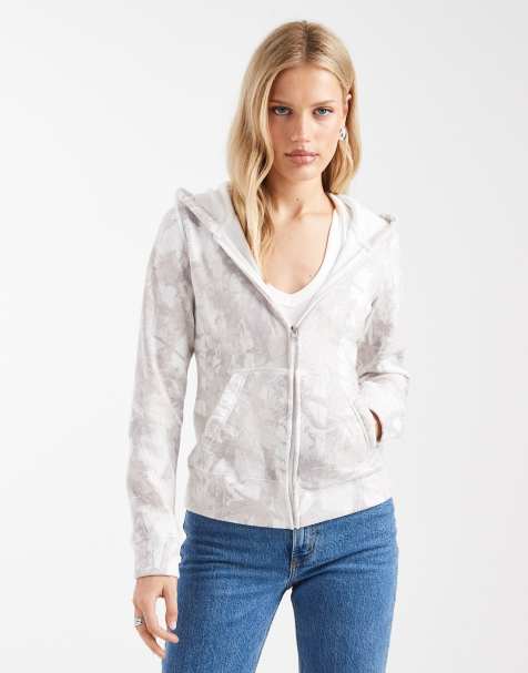 Hollister zip up hoodie in camo print - view 1