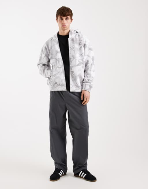 Hollister zip up hoodie in gray camo, 2 of 5