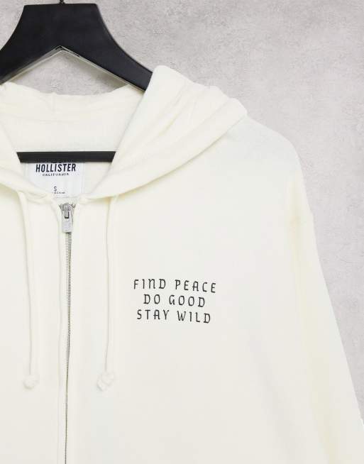 Hollister discount cream hoodie