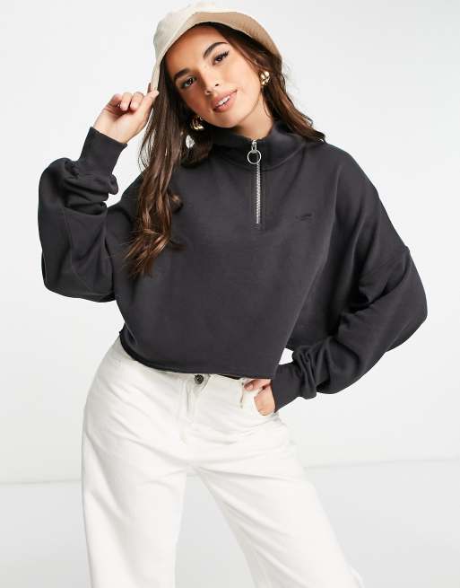 Hollister black zip up hoodie new arrivals