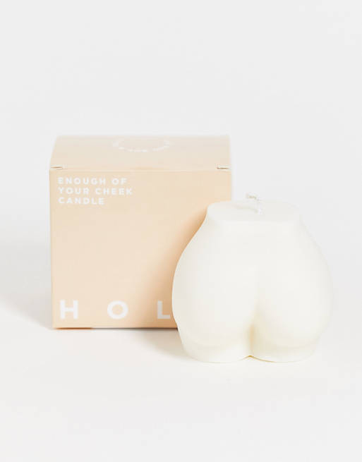 HOLM 'Enough of your Cheek' Candle - White