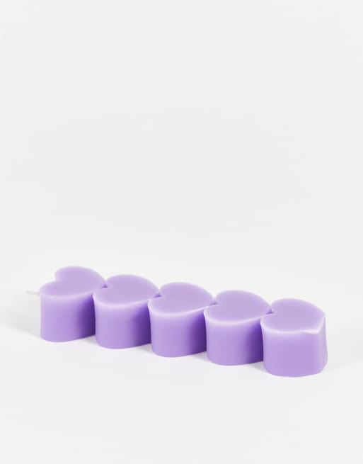 HOLM Lilac Love Heart Candle, 4 of 4