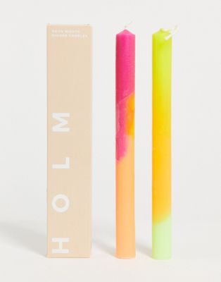 HOLM 'Neon Nights' Dinner Candles - ASOS Price Checker