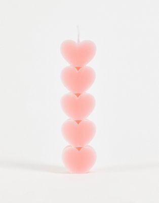 HOLM Pink Love Heart Candle | ASOS