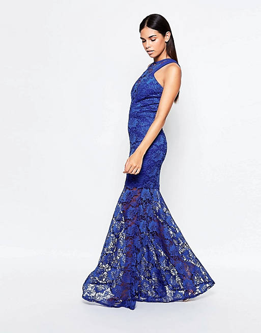 Honor Gold Lace Fishtail Maxi Dress | ASOS