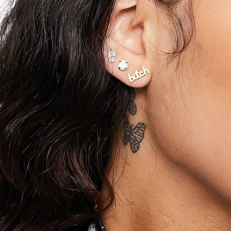 Jewellery Earrings Cluster Earrings bad bitch earrings 