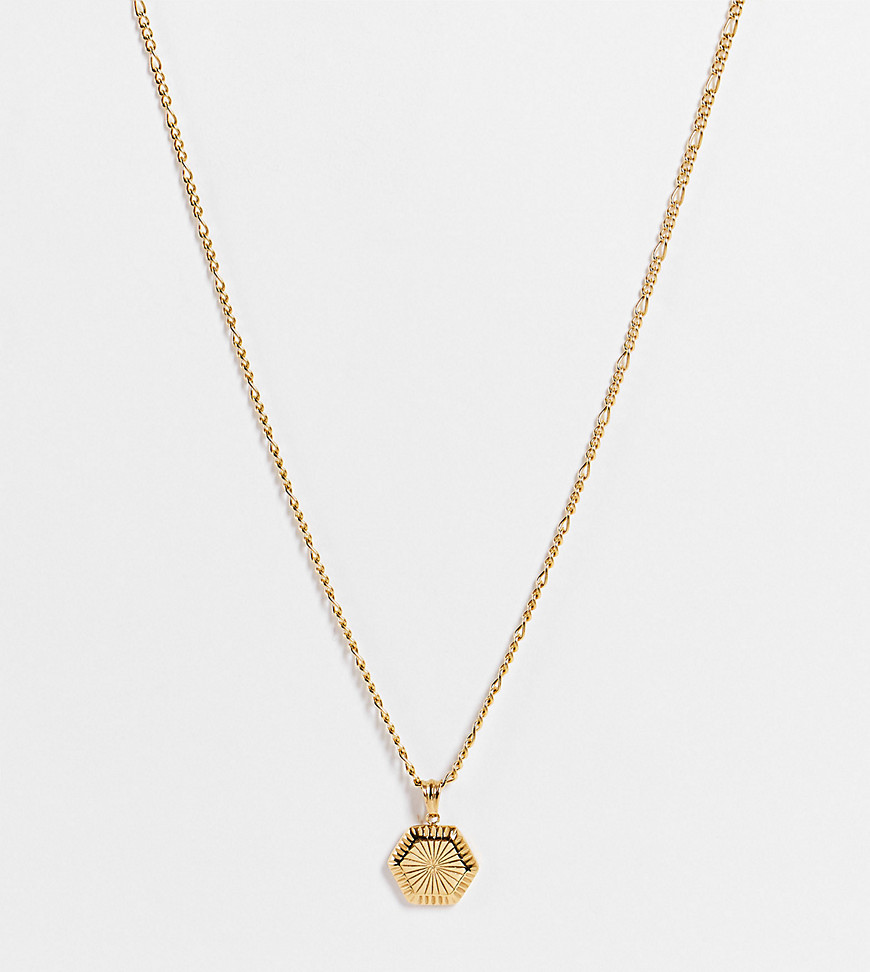 Hoops + Chains LDN necklace with 'don't be a dick' slogan in 18kt waterproof gold plate