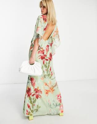 Sage Green Floral Dresses