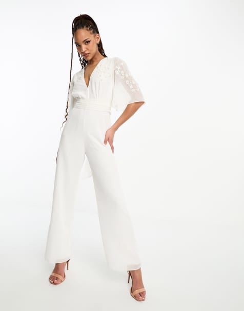 Jill Jill Stuart Solid White Ivory Jumpsuit Size 18 (Plus) - 72% off