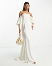 Forever New Bridal exclusive full sleeve lace maxi dress in ivory