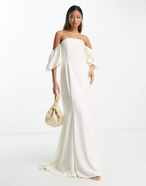 Silk '90s Style Maxi Slip Dress in Pearl White