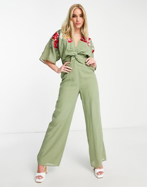 Jumpsuit embroidered hot sale