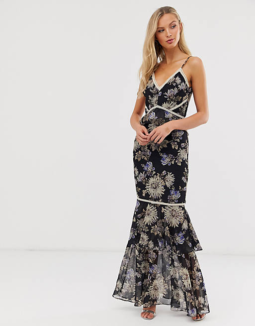 Hope & Ivy floral fitted maxi dress | ASOS