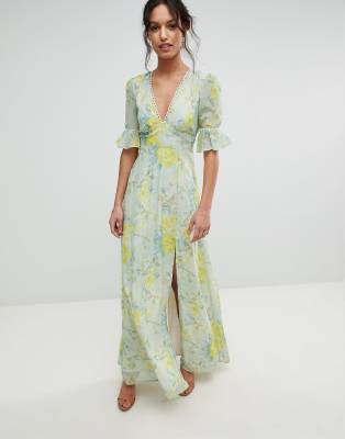 Hope \u0026 Ivy Floral Printed Maxi Dress 