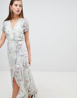 Hope \u0026 Ivy Floral Wrap Dress | ASOS