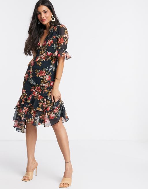 Hope and ivy 2024 open back midi dress