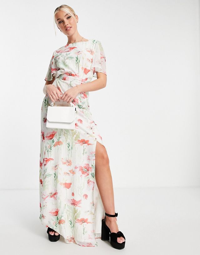 Hope & Ivy Greta floral print maxi dress