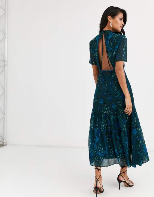 Hope and ivy mirror print best sale midi dress