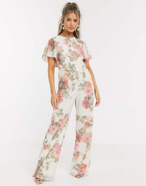 Floral Cropped Jumpsuit - Style Limits