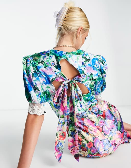 Multicolor floral shop dress