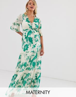 bohemian maternity maxi dress