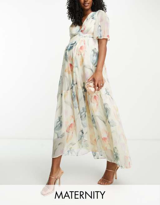 ASOS DESIGN Maternity Bridesmaid Pearl Embellished Flutter, 56% OFF