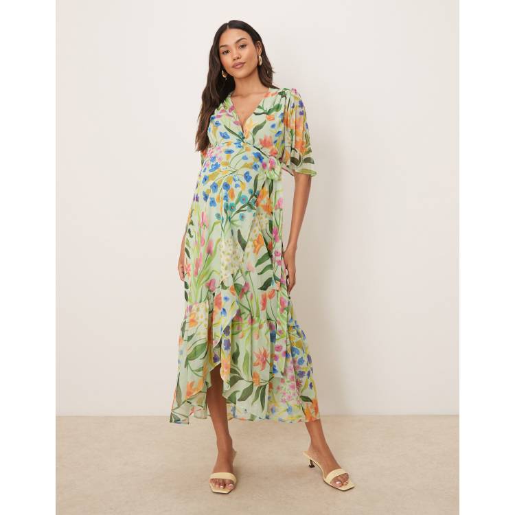 chinese dress ladies Amazon.com: Miessial Women's Summer Floral Print Wrap Maxi Dress Casual  Bohemian Split Long Dress 10-12 Baby Pink : Clothing, Shoes & Jewelry