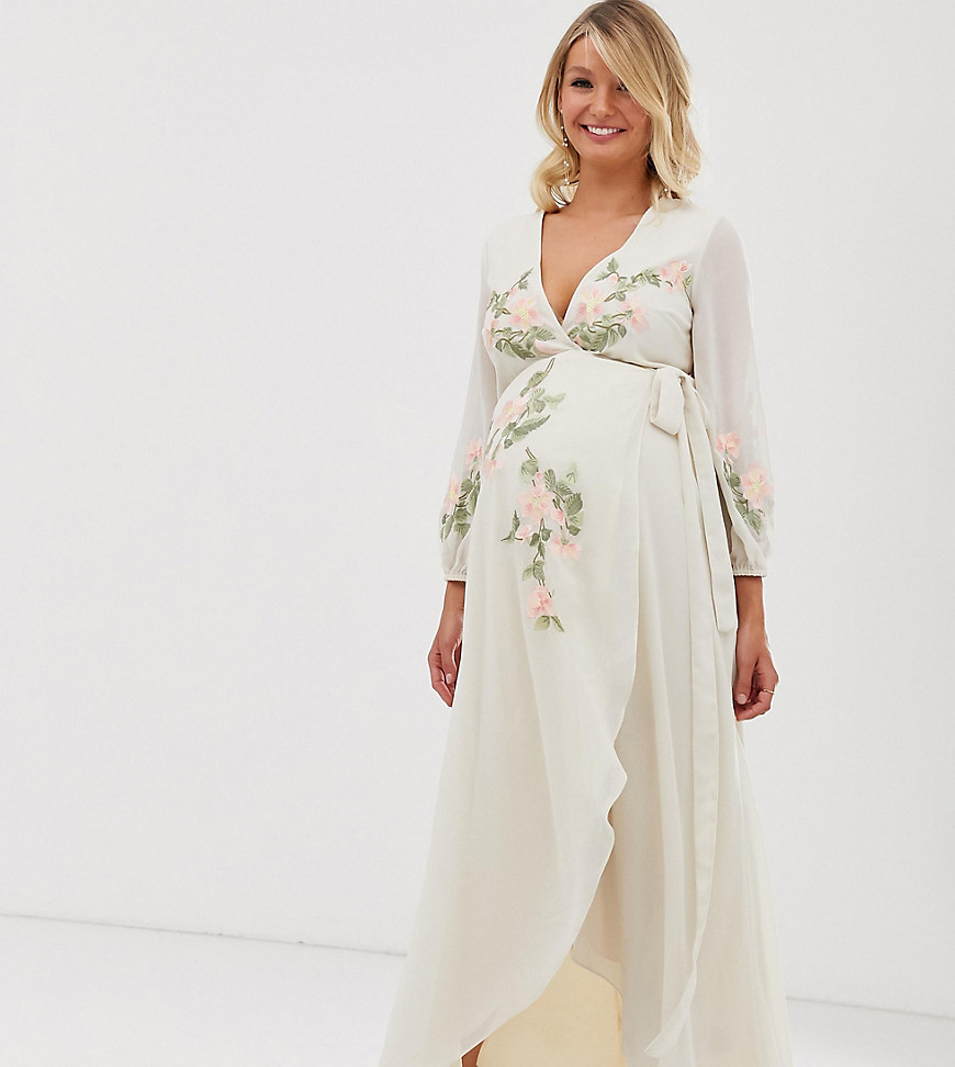 Hope ☀ Ivy Maternity - Embroidered maxi ...