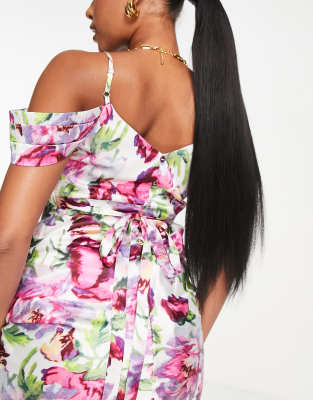 Kerry - Vestito rosa stampato con spalle scoperte - Hope&Ivy Maternity  donna Rosa - immagine1