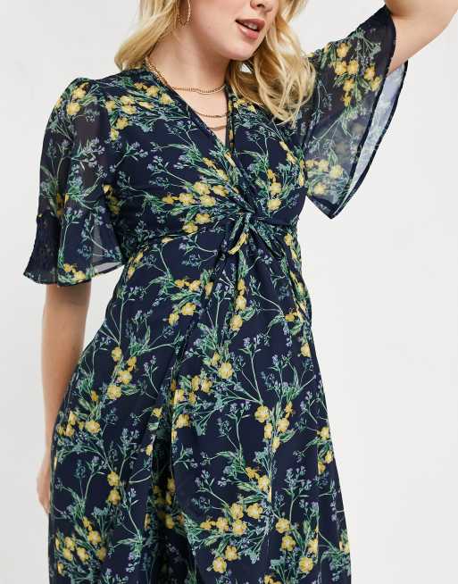 Hope and ivy outlet knot front midi dress